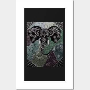 Elephant Doodle Posters and Art